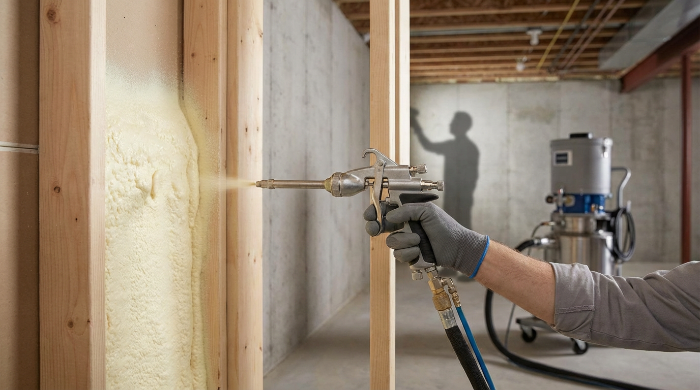 How Long Does It Take to Install Spray Foam Insulation in a Basement? - Automated SEO blog post thumbnail