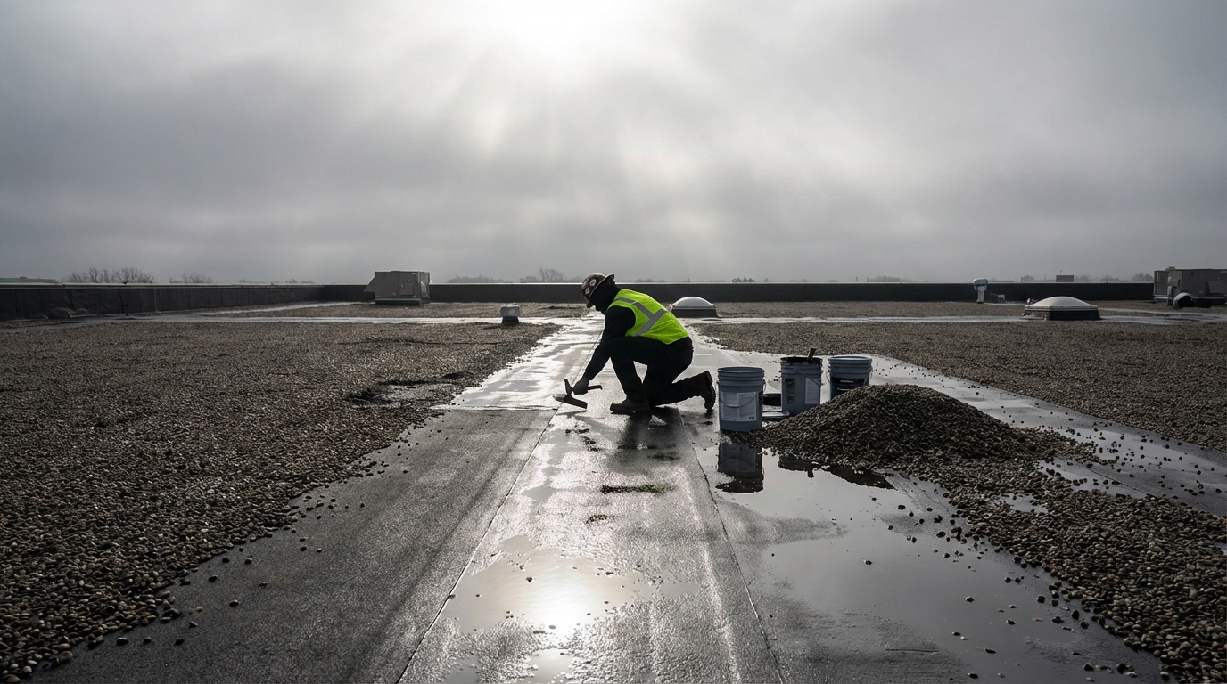 How Flat Roof Repairs Extend the Life of Low-Slope Roofing Systems