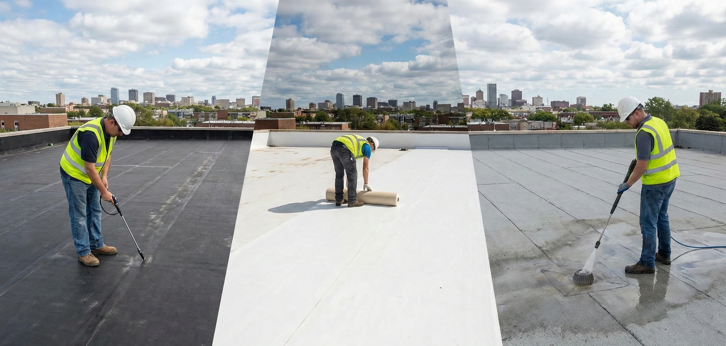 EPDM vs. TPO vs. PVC: Which Commercial Flat Roof Lasts the Longest?